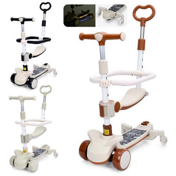 Самокат JR 3-096 (6шт) 5в1 (біговел), метал+пл, висота керма (77-69см) 3 кол,2 пер.(110-40мм) ПУ сві (шт.)