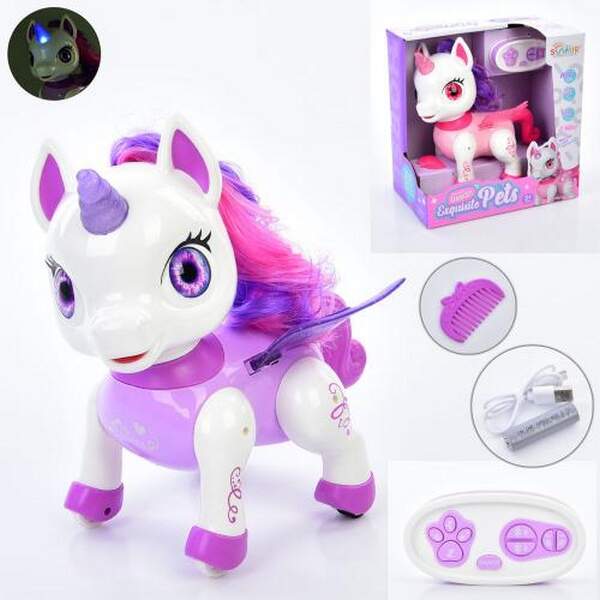 Тварина SM05F-SM05Z (18шт) р/к2,4G, акум, єдиноріг 20,5см, музика, звук, світло, їздить, танцює, ком (шт.)