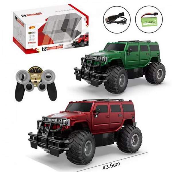 Джип 2268 (3шт) р/к2,4G, акум, 43,5, 1:8, гумові колеса, світло, USBзарядне, 2 кольори, в кор-ці, 64 (шт.)