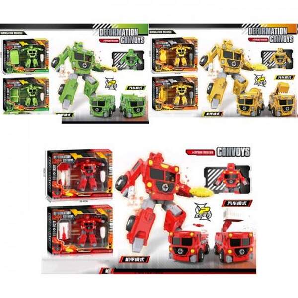 Конструктор 0812B-121-122-123 (72шт) на шурупах, 2в1(робот 15см+транспорт), 6 видів, в кор-ці, 29,5- (шт.)