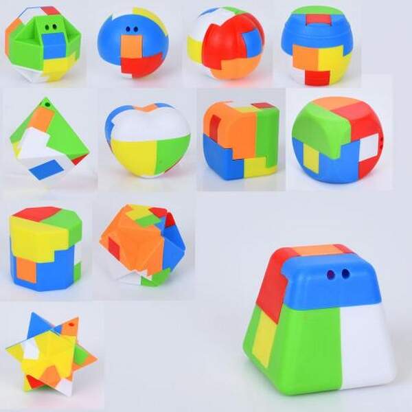 Гра 750-437 (600шт) логіка, головоломка, 3см, 12 видів, у пакеті, 5-5-3см (шт.)