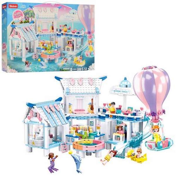 Конструктор SLUBAN M38-B0929 (6шт) центр розваг, аквапарк, фігурки, 938дет, в кор-ці, 62-42-9см (шт.)