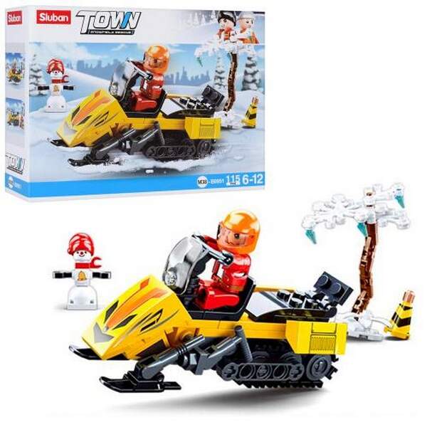 Конструктор SLUBAN M38-B0951 (72шт) снігохід, сніговик, фігурка, 115дет, в кор-ці, 19-14-4,5см (шт.)