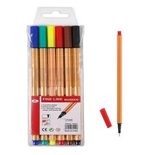 Ручки капілярні "Fine Line" 6кол WW00412ST (480наб) (шт.)