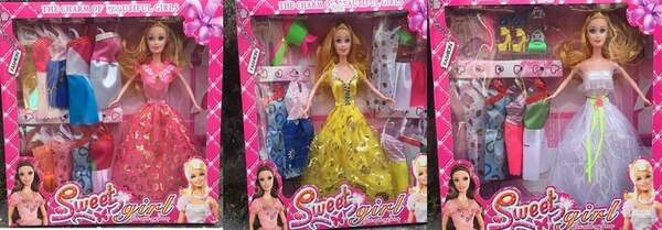 Лялька арт.  YX003A-C-D (72шт/2) 3 види, з аксесуарами, з вбранням, короб. 32.5*4.5*32 см (шт.)