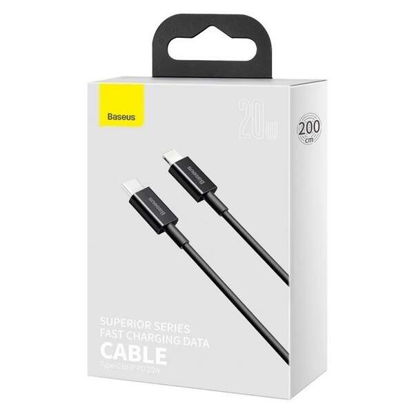 Кабель Baseus Superior Series Fast Charging Data Cable Type-C to iP PD 20W 2m Black CATLYS-C01 (шт.)
