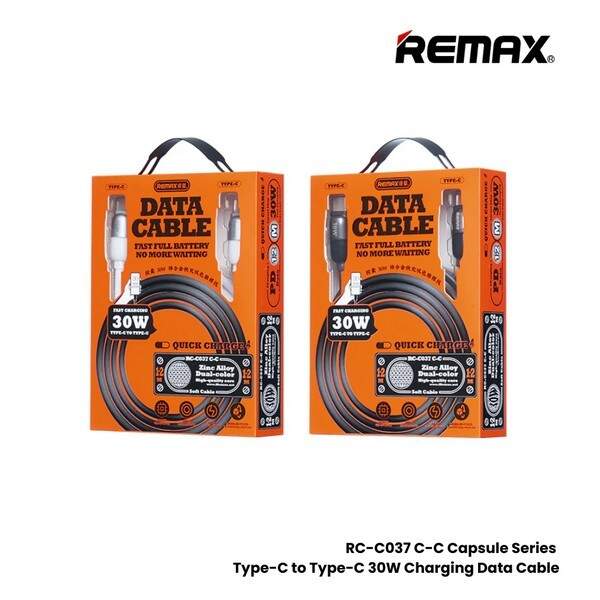 Кабель Remax RC-C037 Capsule series Type-C to Type-C 30W 1.2m black (шт.)