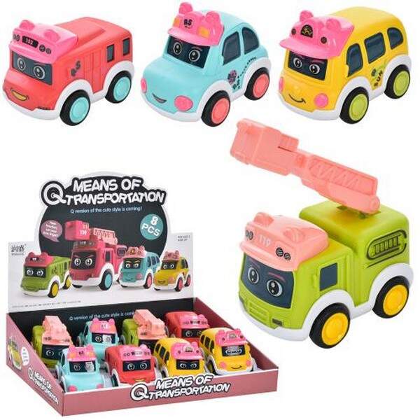 Машина RS6633E (72шт) 12,5см,інерц., 8шт(4вида) в дисплеї, 39-10-26,5см (шт.)