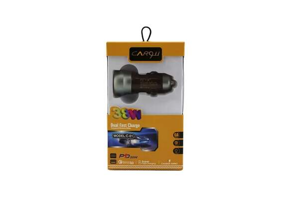 Адаптер в прикурювачType c і USB C 01 38w fast charge (200) 9140 (шт.)