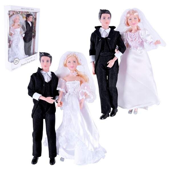 Лялька арт. A801-1/2 (48шт/2)   типу Барбі,мікс 2 види, наречений та наречена, р-р ляльки короб. 29с (шт.)