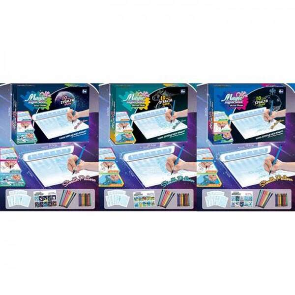 Досточка для малювання 7867A-C-B (36шт) світло, LED, картки, фломастери, віск.крейда, чарівна бумага (шт.)