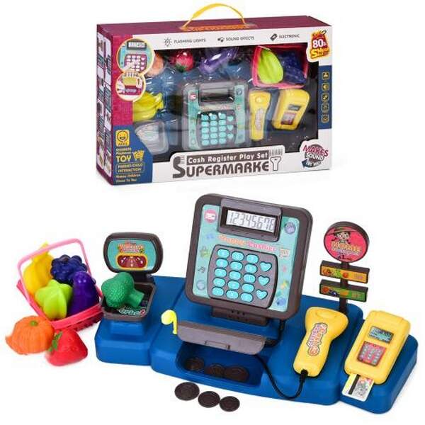 Касовий апарат 71022-72 (24шт) 31см, калькулятор, сканер, звук, корзина, продукти, термінал, ваги, н (шт.)