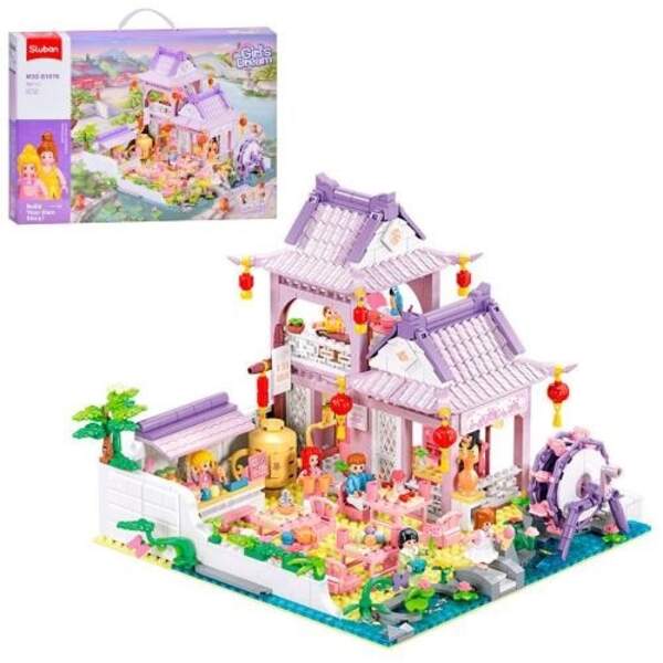 Конструктор SLUBAN M38-B1078 (6шт) кафе, 29,8см, колесо огляду, фігурки, 981дет, в кор-ці, 62-43-9см (шт.)