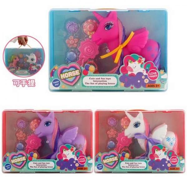 Конячка LK1485I (48шт) LP, 21см, шпильки, аксесуари, мікс кольорів,у валізі/пакет, 24,5-16,5-6,5см (шт.)