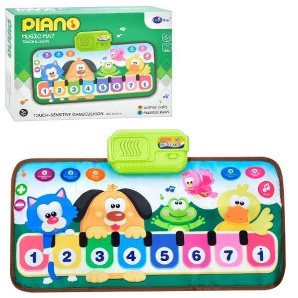 Килимок 757-42 (36шт) 59см, розвиваючий, навчальний, музика (англ), на бат-ці, в кор-ці, 26-19-4,5см (шт.)