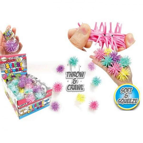 Гра CL-910A (384шт) антистрес, Е-їжачок, насадка-липучка на олівець, 4 кольори, 24шт в дисплеї, 16-2 (шт.)