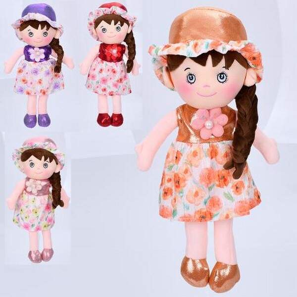 Лялька FG240408170A (44шт) 40см, м'яконабивна, петелька, 4 кольори, у пакеті, 40-15-11см (шт.)