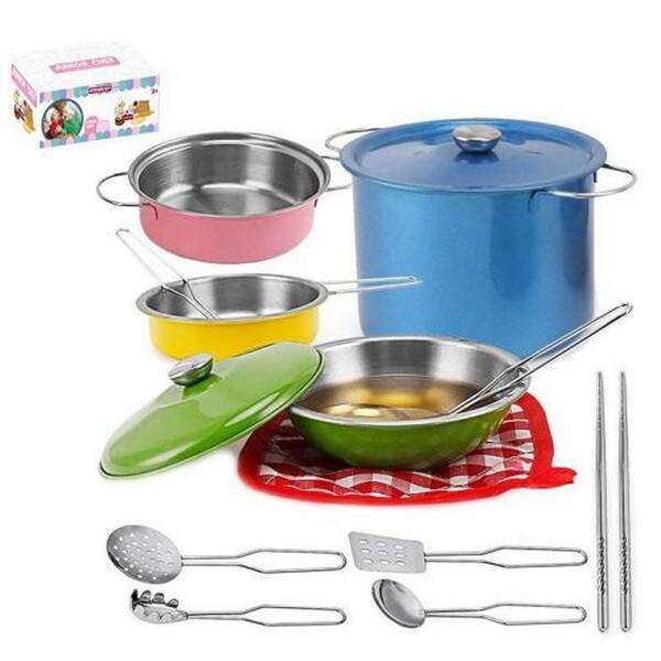 Набір посуду 168-70 (24шт) каструлі, сковорідки, кухонний набір, метал, прихватка, в кор-ці, 25-10,5 (шт.)