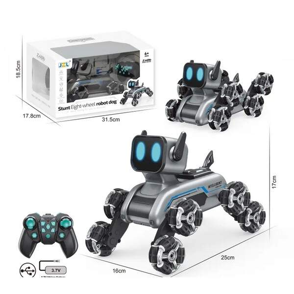 Тварина 2950 (18шт) р/к2,4G, собака, 25см, акум, колеса-ролики, музика, світло, їздить,танцює,USBзар (шт.)