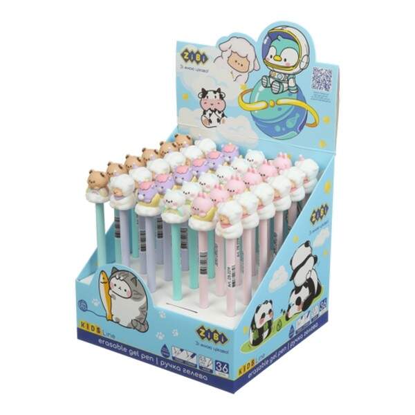 Ручка гелева Пиши-стирай, CLOUD, 0,5 мм, синя ZB.2219 (36шт в уп) (шт.)