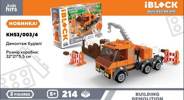 Конструктор Kids hits IBLOCK JUNIOR арт. KH53/003/4 (24шт)   214дет, короб. 32*5*21,5см (шт.)