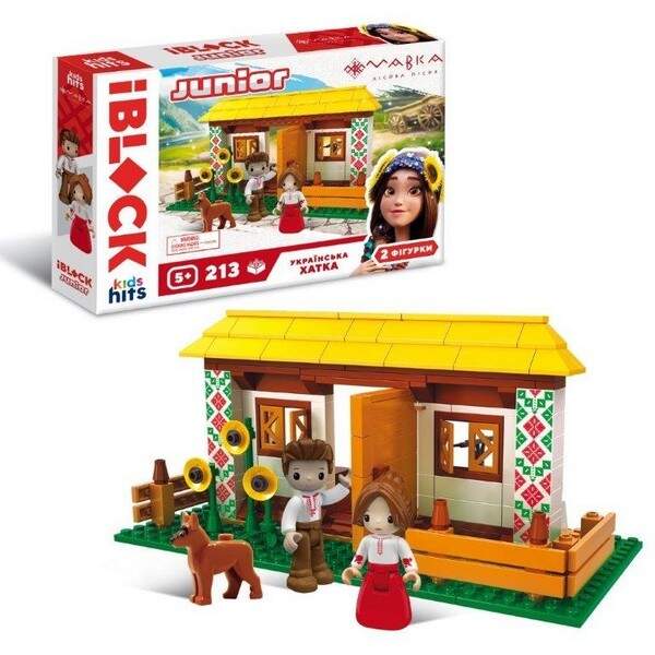 Конструктор Kids hits IBLOCK JUNIOR арт. PL-921-521 (12шт)  МАВКА, 213 дет, 2 фігурки, наліпки, тату (шт.)