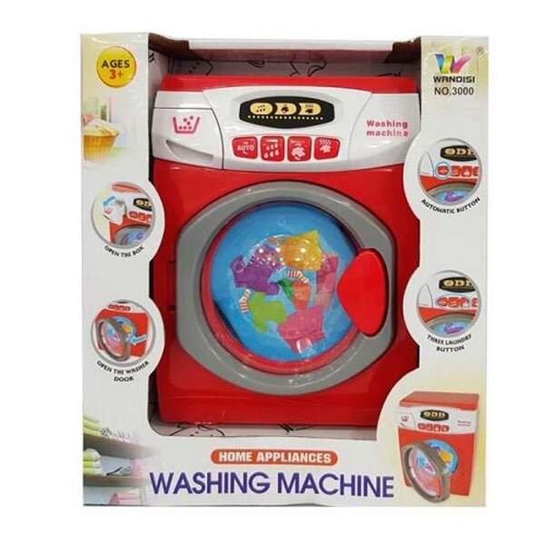 Пральна машина 3000A (18шт) 21-16-11см, звук, світло, обертається барабан, на бат-ці,  в кор-ці, 24, (шт.)