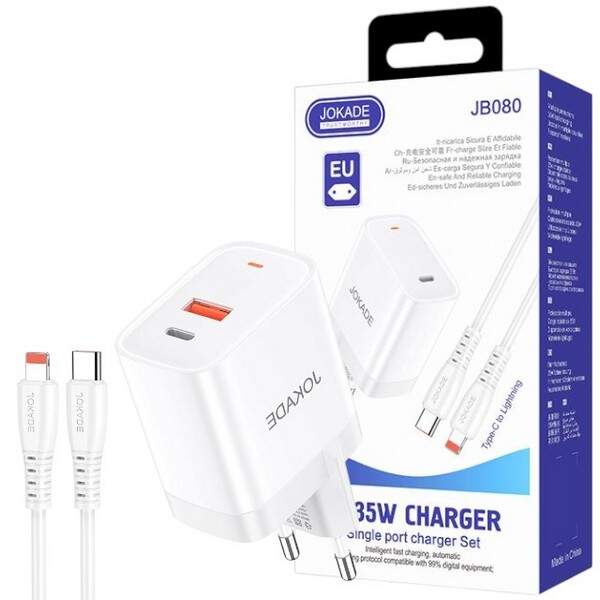 МЗП JOKADE 080 + кабель до телефону тайп-сі - лайтнінг (шт.)