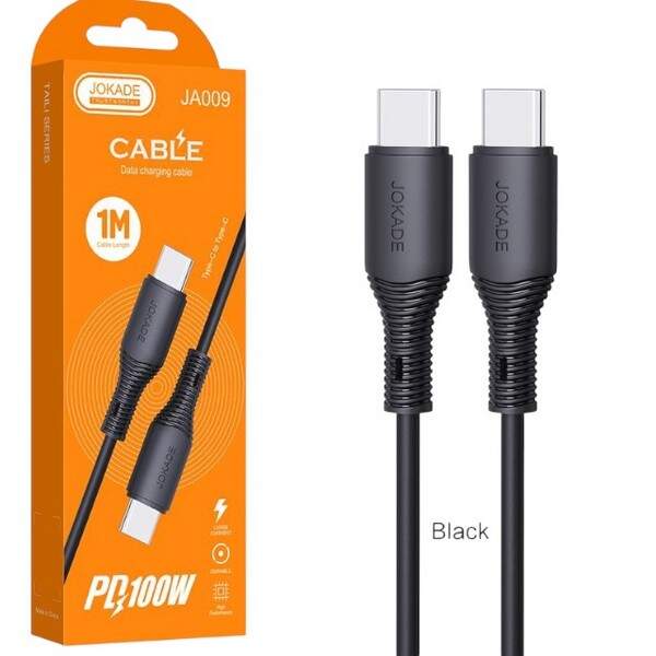 Кабель до телефону JOKADE 009 тайп-сі - тайп-сі чорний (шт.)