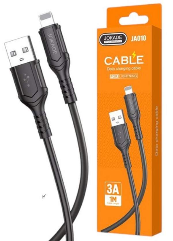 Кабель до телефону JOKADE 010 юсб - лайтнінг чорний (шт.)