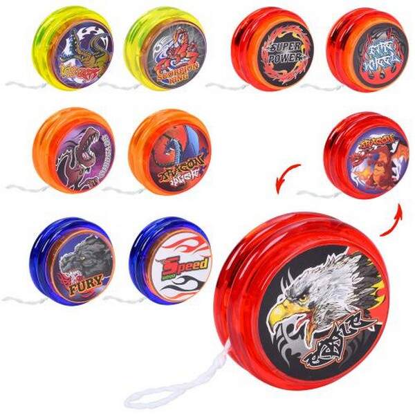 Йо-йо M 5992-1 (300шт) 6см, микс видов/4кольори, в пакеті, 6-6-3см (шт.)