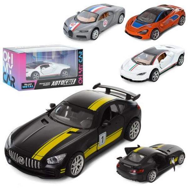 Машина AS-2457 (60шт) АвтоСвіт, метал, інерц-я, 11,5 см, відч.дв, гум.кол,4вид,в кор-ці,15,5-7,5-6,5 (шт.)