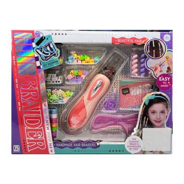 Набір для творчості KSY933 (84шт) прикраси для волосся, гребінець, пристрій для плетіння волосся, на (шт.)