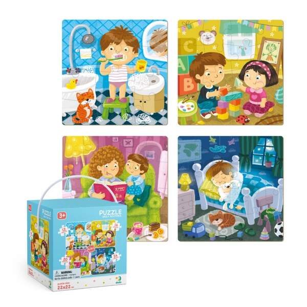 300130 Пазл 4в1 Мій День(1пазл*12 ел.,1пазл*16 ел.,1пазл*20 ел.,1пазл*24 ел.) 300130 (шт.)