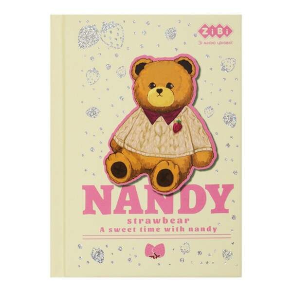 Блокнот BEAR TOY, А6, 64 арк., клітинка, тв. обл., мат. ламін.+лак, бежевий, KIDS Line ZB.12721-28 (шт.)