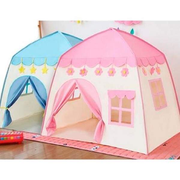 Намет MR 1310 (12шт) будиночок, 130-100-130см, каркасний, вхід-на зав'язках, 3 вікна-сітки, 2 кольор (шт.)