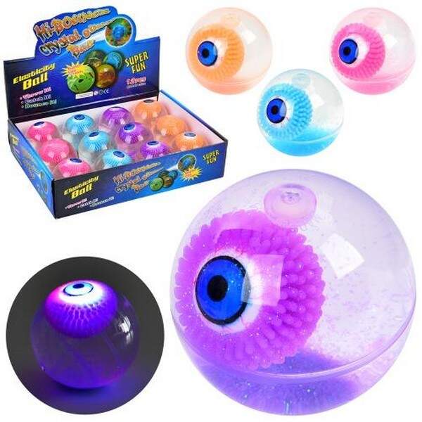 Стрибуни MS 4035 (144шт) водяні, око, світло, 6,5 см, бат(табл), 12шт(4кольори) в дисплеї, 28,5-7-21 (шт.)