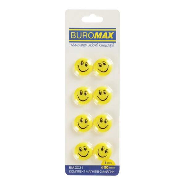 Комплект магнітів СМАЙЛИК, 8 шт *20 мм BM.0031 (шт.)