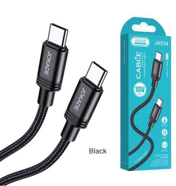 Кабель JOKADE JA034 PD100W (Type-C to Type-C) чорний (шт.)