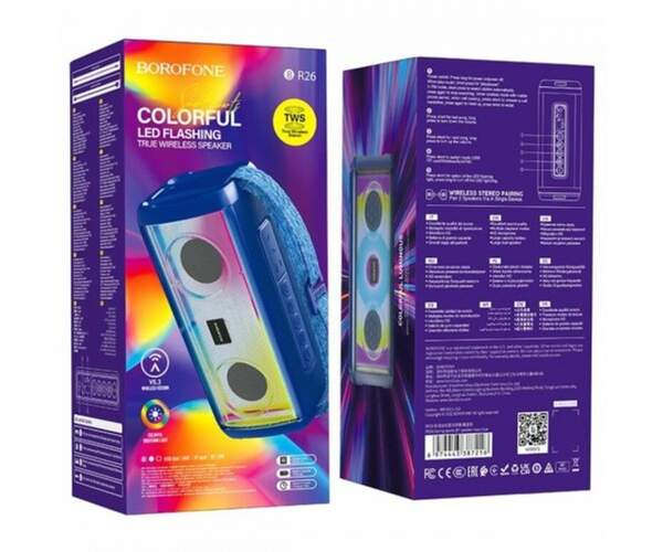Портативна Bluetooth колонка Borofone BR26 Daring sports BT speaker navy blue (шт.)