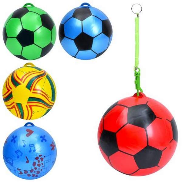 М'яч дитячий MS 4317 (120шт) 9 дюймів, 70г, пружина, карабін, мікс видів, (шт.)