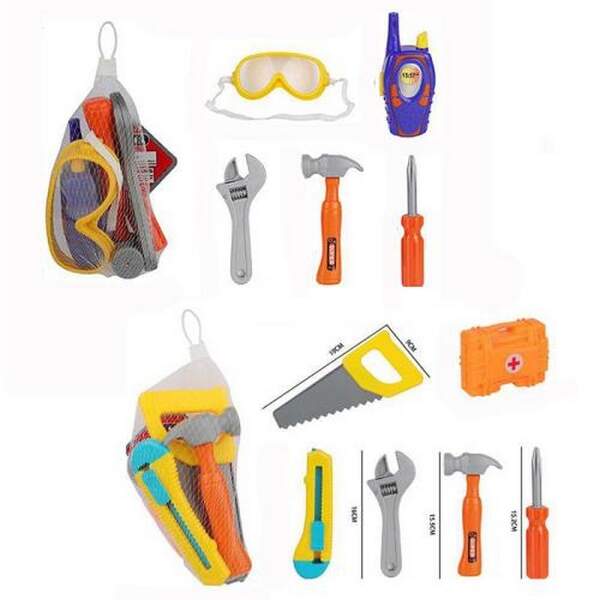 Набір інструментів 024-1-3 (72шт) молоток, викрутка, гайк.ключ, 2 види(окуляри,рація / пила, ніж), в (шт.)