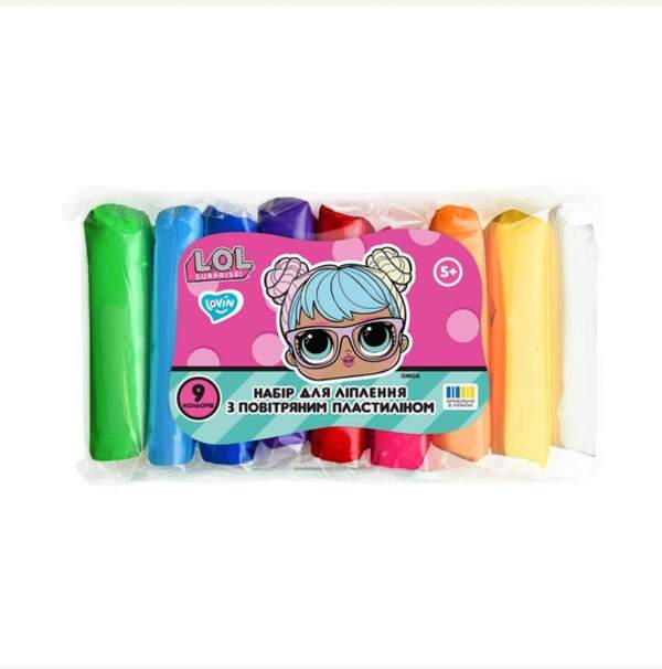 L.O.L. Surprise! TM 9 кольорів класік ТМ Lovin Набір для ліплення з повітряним пластиліном LOL70195 (шт.)