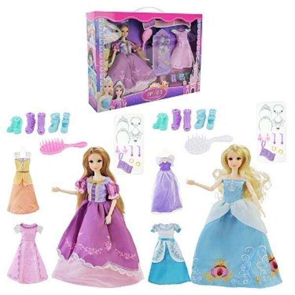 Лялька арт. 91062-1/2 (24шт/2)  мікс2 , в наборі сукні, аксес короб. 45*7*35см (шт.)