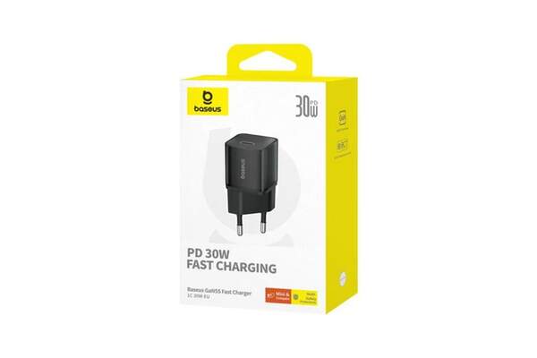 МЗП Baseus GaN5S Fast Charger 1C 30W EU Cluster Black (P10162504113-00) (шт.)