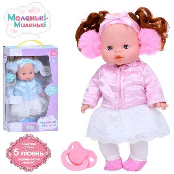 Лялька M 4736-1 I UA (20шт) 31см, музика (пісні, укр), соска, 2 кольори, бат(табл), в кор-ці, 22,5-3 (шт.)