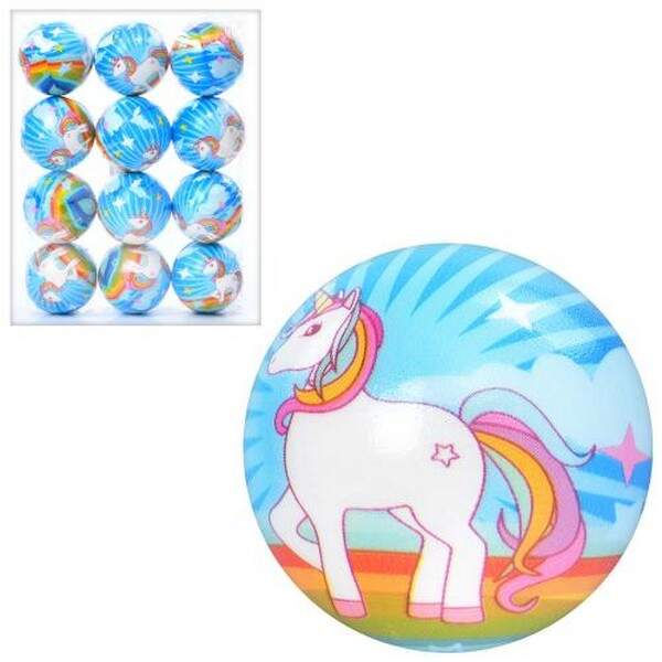 М'яч дитячий фомовий MS 4048-4 (600шт) 6,3см, 1вид (єдиноріг), упаковка 12шт в пакеті (шт.)