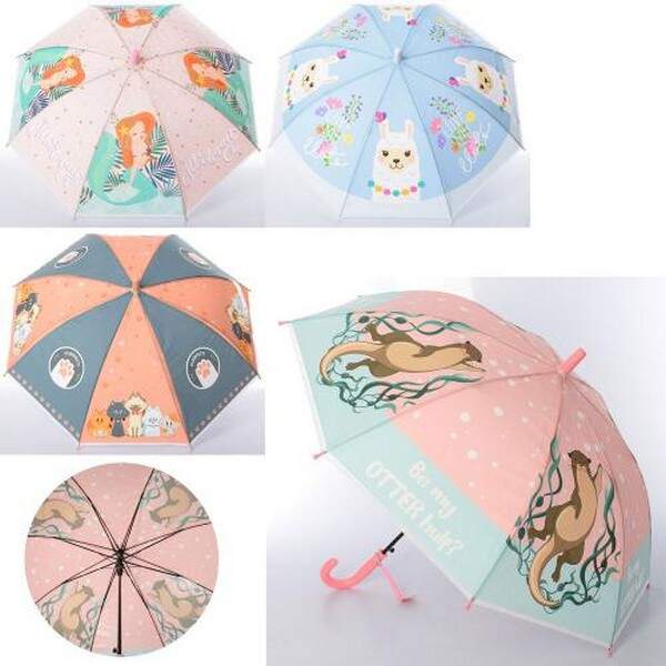 Парасолька дитяча MK 4621 (30шт) довж66см, тростина61см, диам.83см, спиця48см, клейонка, 4види, в па (шт.)