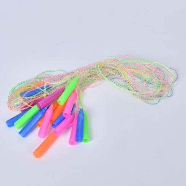 Скакалка MS 4385 (200шт) 1,9м, ПВХ, ручки пластик, мікс кольорів (шт.)