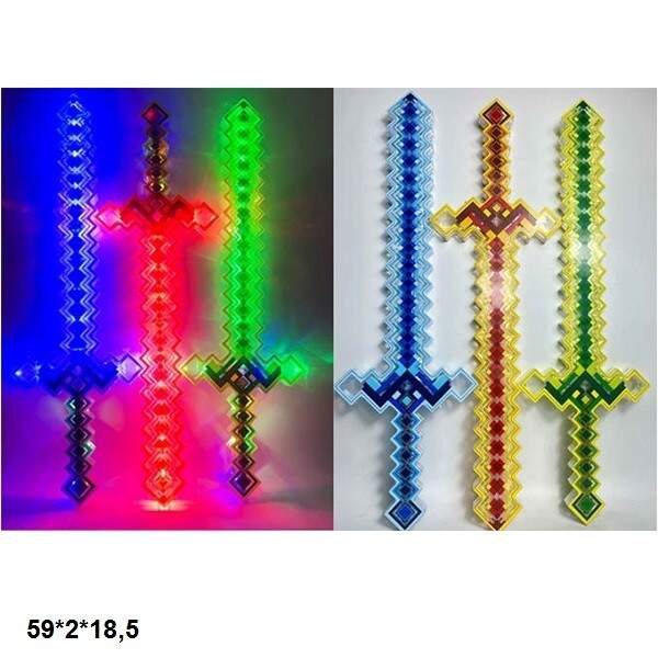 Меч XY.139 батар.муз.світ.3кол.кул.59*2*18,5 /96/ (шт.)